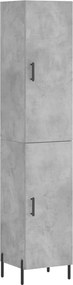 vidaXL Dulap înalt, gri beton, 34,5x34x180 cm, lemn prelucrat