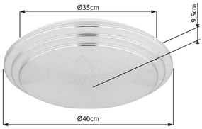 Plafonieră LED dimabilă Globo 48419-18 ALEY LED/18W/230V + telecomandă