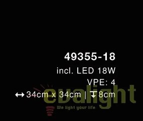 Plafoniera LED moderna cu cristal K5 MARGO 18 Watt 49355-18 GL