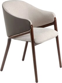 Scaun cu brate tapitat design italian Nogal