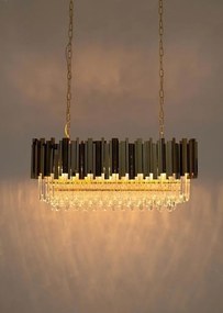 Lustra suspendata, Cristale de Sticla, Glamour Long Silver 90