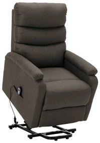 vidaXL Fotoliu cu ridicare, gri taupe, material textil