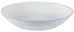 Farfurie adâncă pentru salată/paste din gresie ceramică Costa Nova Pearl, ⌀ 34 cm, alb