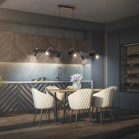 Briloner 4059065 - Lustră pe cablu ERA 6xGU10/10W/230V negru