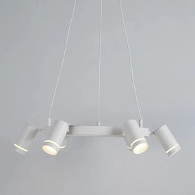 Lustra LED suspendata cu 6 spoturi directionabile, Laser alb