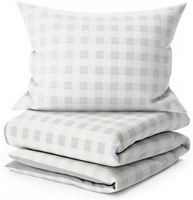Lenjerie de pat din bumbac Renforce KOSTKA gri Dimensiune lenjerie de pat: 70 x 90 cm | 140 x 200 cm