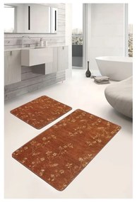 Covorașe de baie maro 2 buc. din catifea 60x100 cm – Mila Home