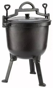 Vas de gatit din fonta Kinghoff KH 2233, Vânătoare, 10 litri, Negru