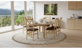 Scaun de sufragerie NATE stejar sonoma/maro închis