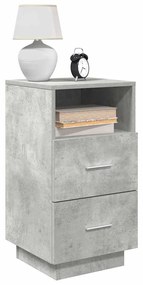 vidaXL Noptiera cu 2 sertare gri beton 36x36x68 cm