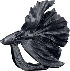 Statueta decorativa extravaganta Fisch Crowntail 65cm, negru