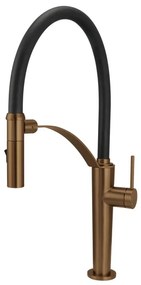 Baterie de chiuvetă cu pipă flexibilă Deante BRC_C72M CORDA bronz periat