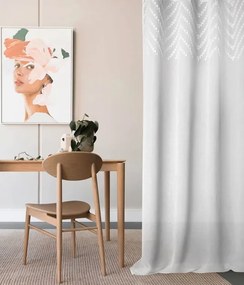 Perdea cu model delicat pe bandă plisată 140 x 250 cm