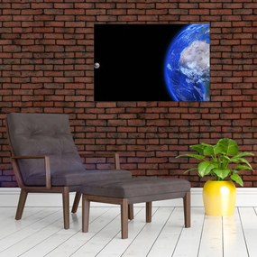 Tablou - Luna și Pământul (90x60 cm)