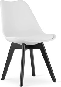 OFERTA Scaun alb BALI MARK cu picioare negre II. calitate