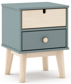 Noptieră de copii verde prăfuit Estefania – Marckeric