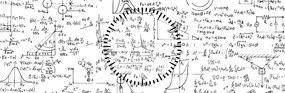 Tablou - Formule (cu ceas) (90x30 cm)
