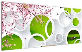 Tablou - Ponton peste lac (120x50 cm)