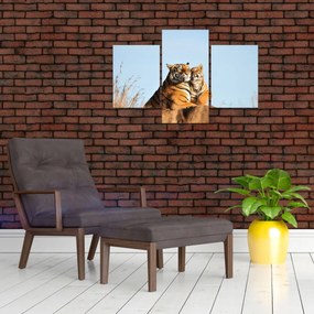 Tablou - Tigroaica cu pui (90x60 cm)