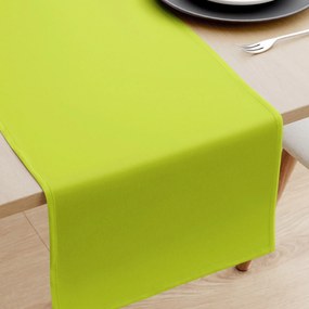 Goldea napron de masă loneta - verde 35x160 cm