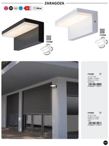 Aplica LED de perete pentru exterior IP54 Zaragoza alb