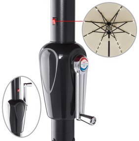 Deuba Umbrela de soare LED Miami Ø270cm - bej