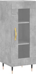 vidaXL Servantă, gri beton, 34,5x34x90 cm, lemn compozit