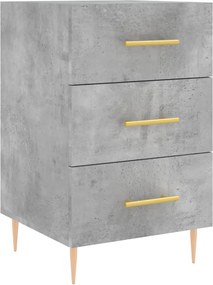 vidaXL Noptieră, gri beton, 40x40x66 cm, lemn compozit