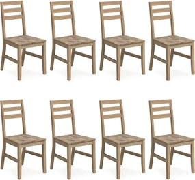 vidaXL Scaune de bucătărie, 8 buc., lemn masiv de acacia