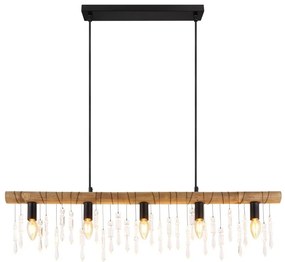 Lustra suspendata design modern Kira I negru, maro
