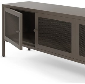 Comodă TV gri din metal 160x50x35 cm Fayna – Marckeric