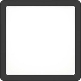 Eglo 901329 - Plafonieră LED FUEVA pentru baie, 10,5 W, 230 V, 22 x 22 cm, IP44, neagră