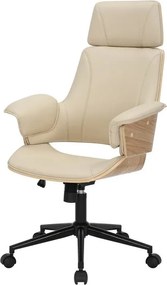 Scaun de birou pivotant Manhattan bej crem