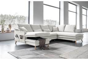 Colțar bej extensibil (cu colț pe partea dreaptă/în formă de "U") Charming Charlie – Miuform