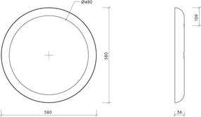 Oglindă de perete ø 58 cm Allo – noo.ma