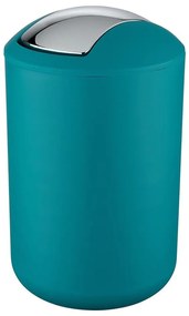 WENKO 21227100 - Coș de gunoi BRASIL 19,5 x 31 cm, turcoaz/crom lucios
