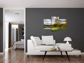 Tablou - Barcă pe lac (90x60 cm)