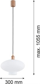 Lustra/pendul design decorativ TRESCO cupru/opal