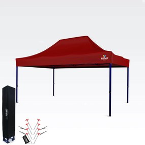 Cort expozițional 3x4,5m (oțel de 45mm) | Montare rapidă, durată lungă de viață - fara 3 pereti - Roșu