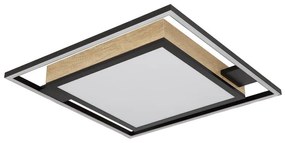 Plafoniera LED cu telecomanda design indistrial Jorry negru