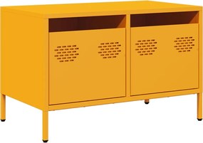 vidaXL Dulap TV, galben muștar, 68x39x43,5 cm, oțel laminat la rece