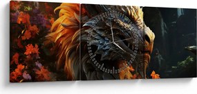 Tablou - Dragon (cu ceas) (90x30 cm)
