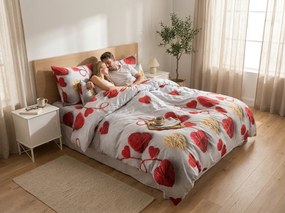 Lenjerie de pat din microfibra VELHEART rosu Dimensiune lenjerie de pat: 2 buc 70 x 80 cm | 160 x 200 cm