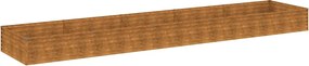 vidaXL Strat înălțat de grădină, 482x100x36 cm, oțel corten