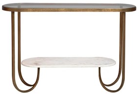 Consola din marmura si sticla, cu aspect vintage, Lahori