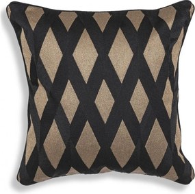 Perna decorativa LUX Splender 50x50cm, negru/ auriu