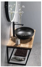 Baterie negru-mat pentru chiuvetă înaltă Pax – Sapho