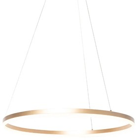 Lampă suspendată de design aurie 80 cm incluzând LED cu dimmer în 3 trepte - Anello