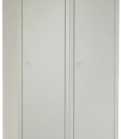Dulap metalic cu bancă, 60 x 85 x 185 cm, închidere cilindră, gri - RAL 7035