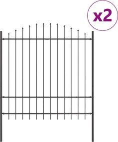 vidaXL Gard de Grădină 2 pcs Gri 170 x 215 cm